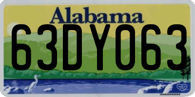 AL license plate 63DY063