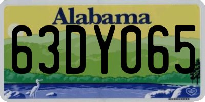 AL license plate 63DY065