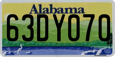 AL license plate 63DY070