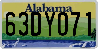 AL license plate 63DY071