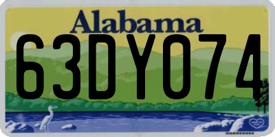 AL license plate 63DY074