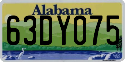 AL license plate 63DY075