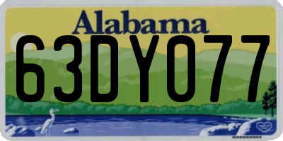 AL license plate 63DY077