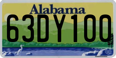 AL license plate 63DY100