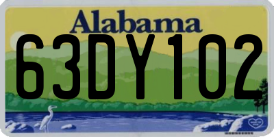 AL license plate 63DY102