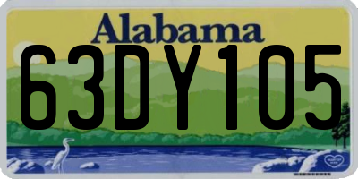 AL license plate 63DY105