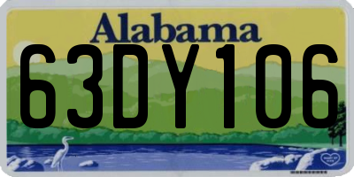 AL license plate 63DY106