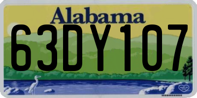 AL license plate 63DY107
