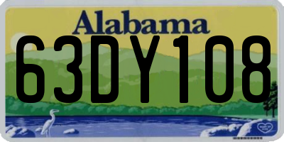 AL license plate 63DY108
