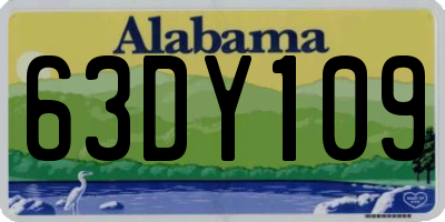 AL license plate 63DY109