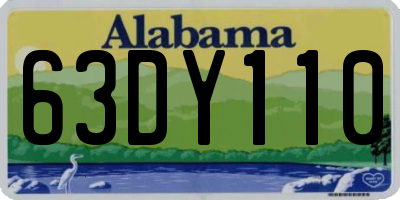 AL license plate 63DY110