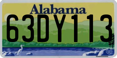 AL license plate 63DY113