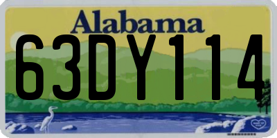 AL license plate 63DY114