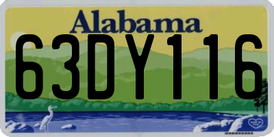 AL license plate 63DY116