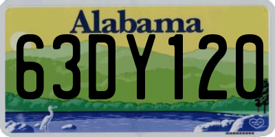 AL license plate 63DY120