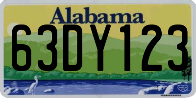 AL license plate 63DY123