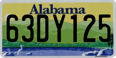 AL license plate 63DY125