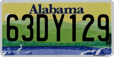 AL license plate 63DY129