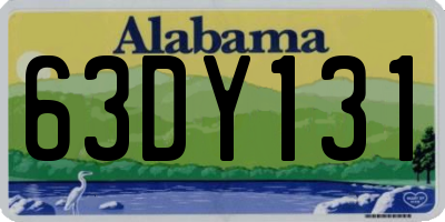 AL license plate 63DY131