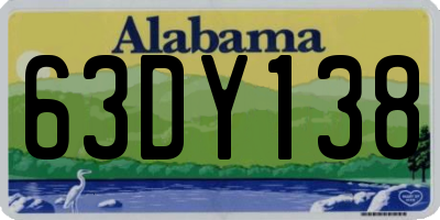 AL license plate 63DY138