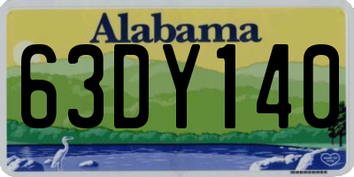 AL license plate 63DY140
