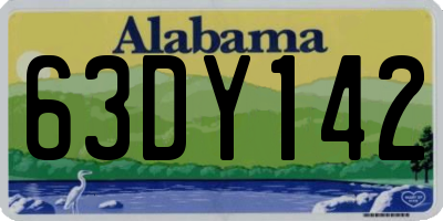 AL license plate 63DY142