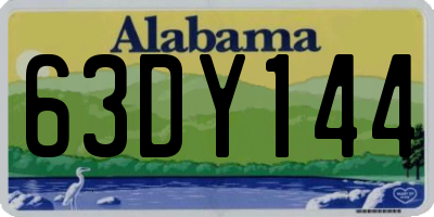 AL license plate 63DY144