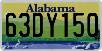 AL license plate 63DY150