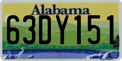 AL license plate 63DY151