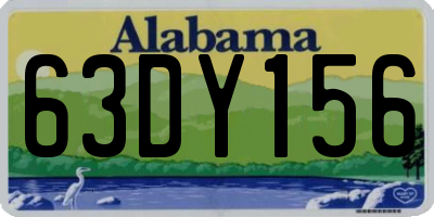 AL license plate 63DY156
