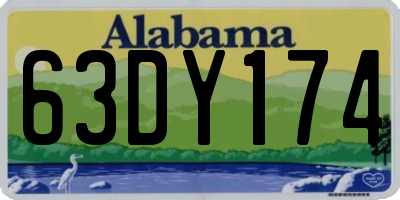 AL license plate 63DY174