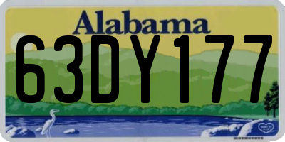AL license plate 63DY177