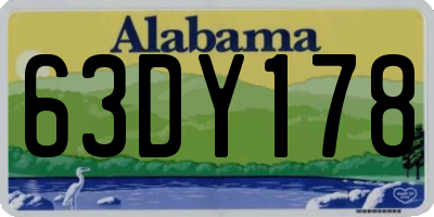 AL license plate 63DY178