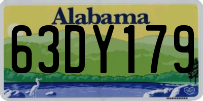 AL license plate 63DY179