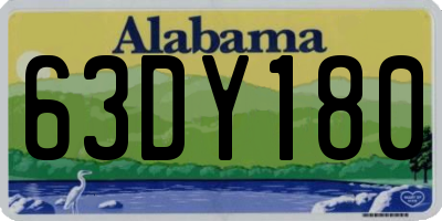 AL license plate 63DY180