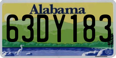 AL license plate 63DY183
