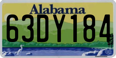 AL license plate 63DY184