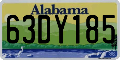 AL license plate 63DY185