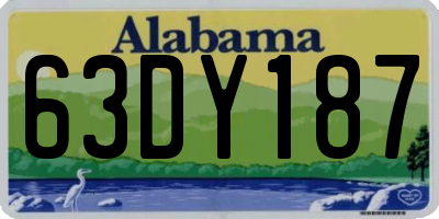 AL license plate 63DY187