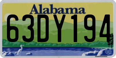 AL license plate 63DY194