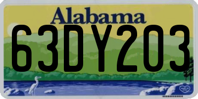AL license plate 63DY203