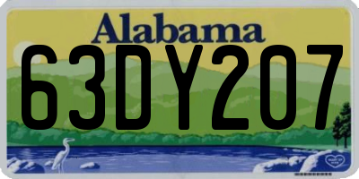 AL license plate 63DY207