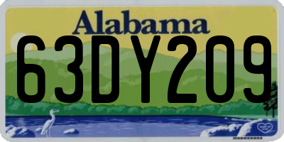 AL license plate 63DY209
