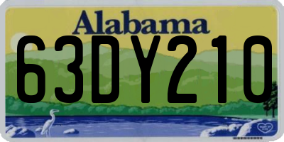 AL license plate 63DY210