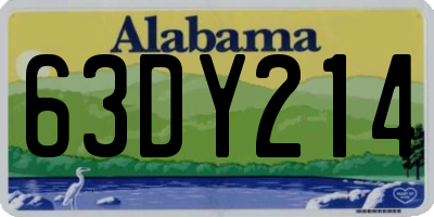 AL license plate 63DY214