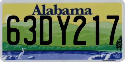 AL license plate 63DY217