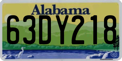 AL license plate 63DY218