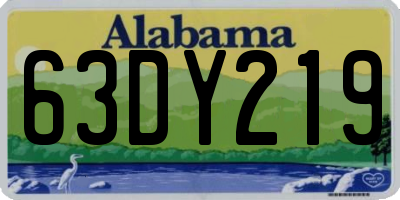AL license plate 63DY219