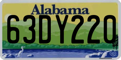 AL license plate 63DY220