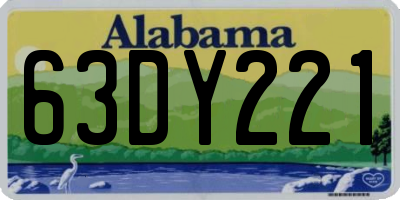 AL license plate 63DY221